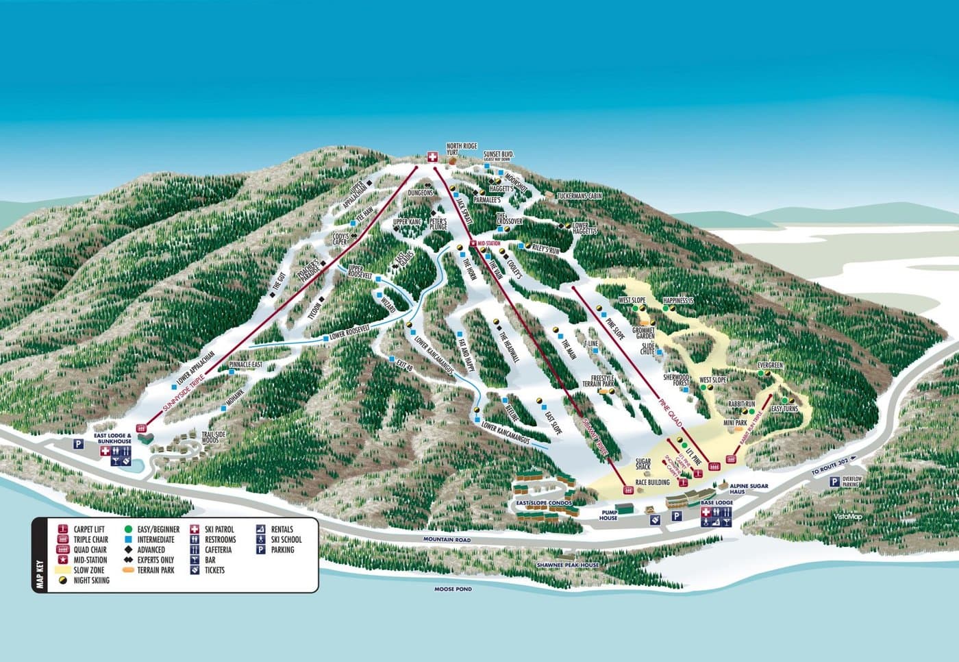 Shawnee Peak Trail Map