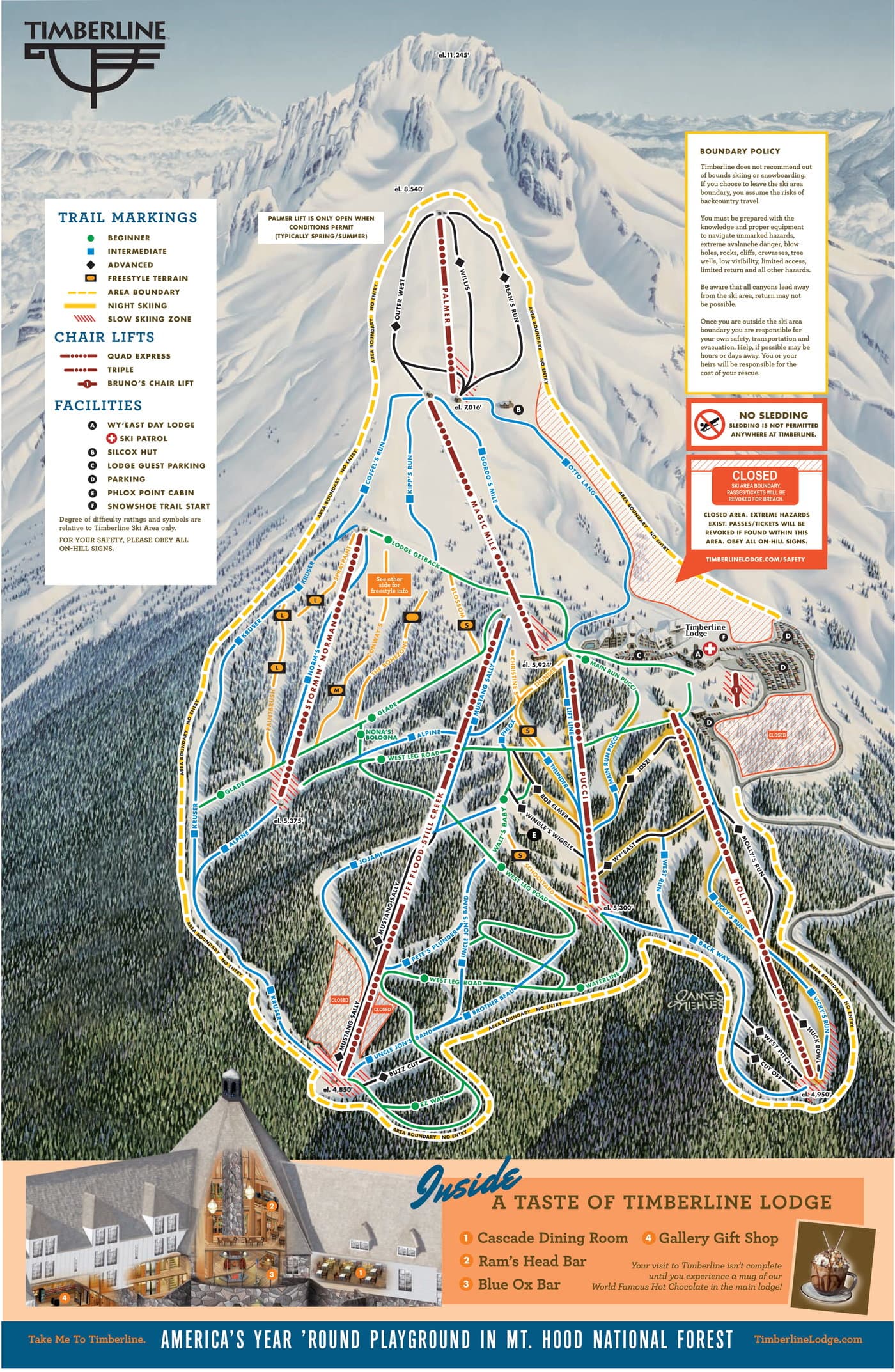 Timberline Lodge Trail Map