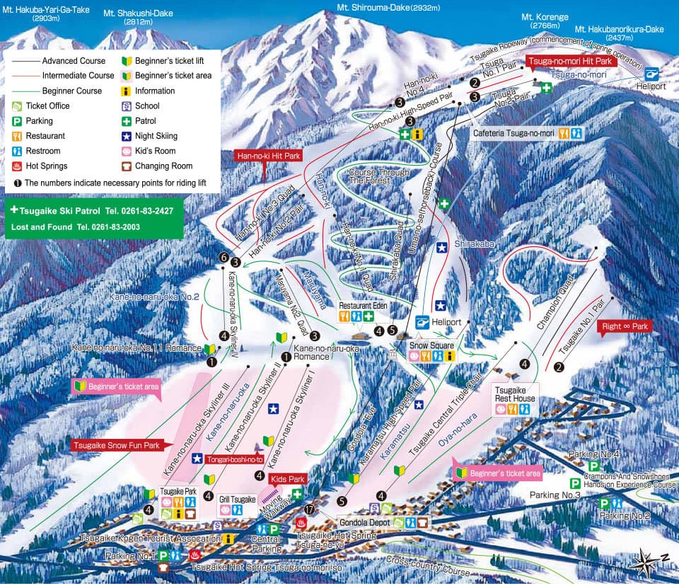 Tsugaike Trail Map