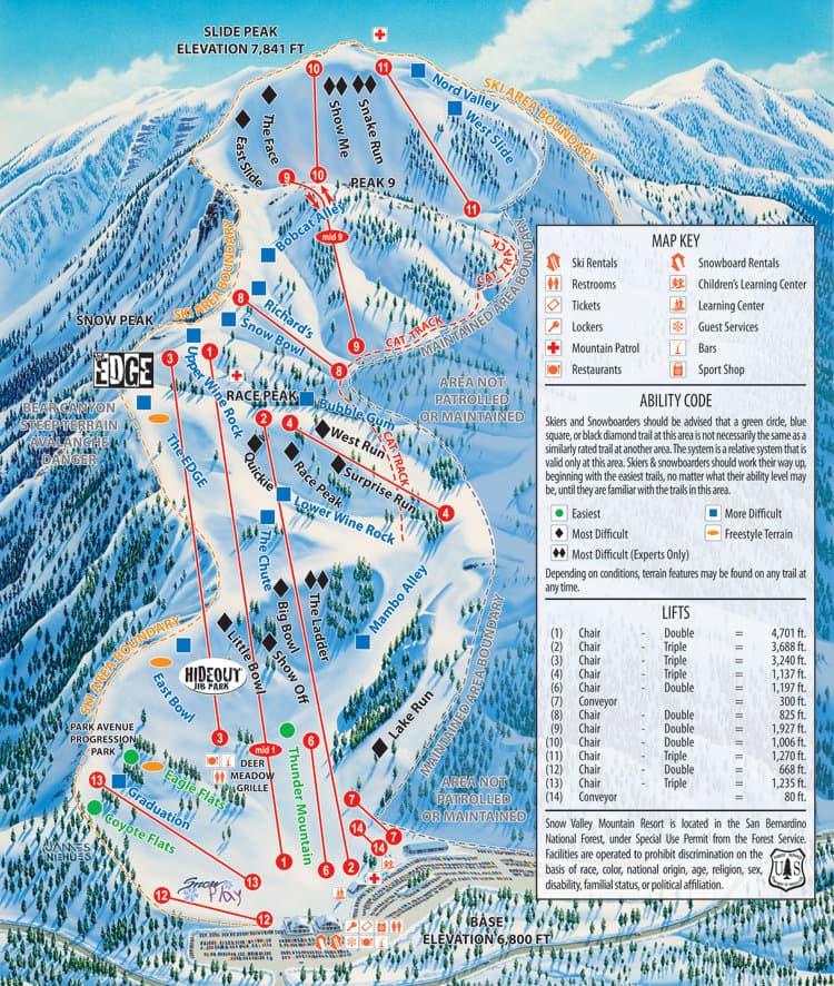 Snow Valley Trail Map