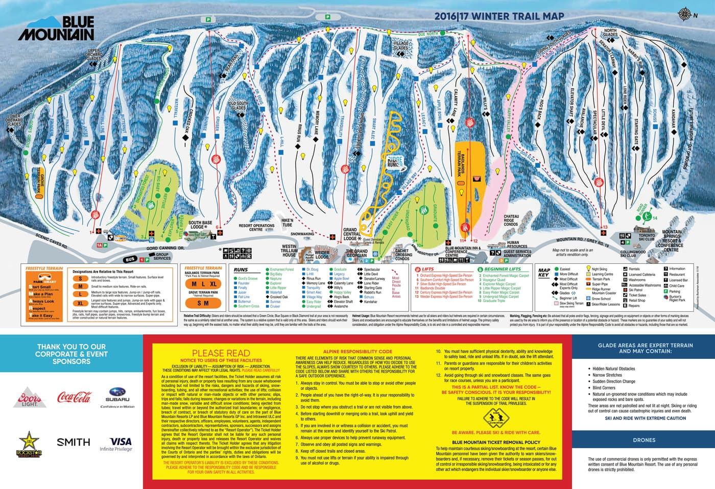 Blue Mountain Canada Trail Map