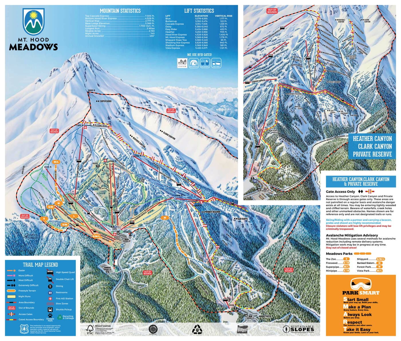 Mount Hood Meadows Trail Map