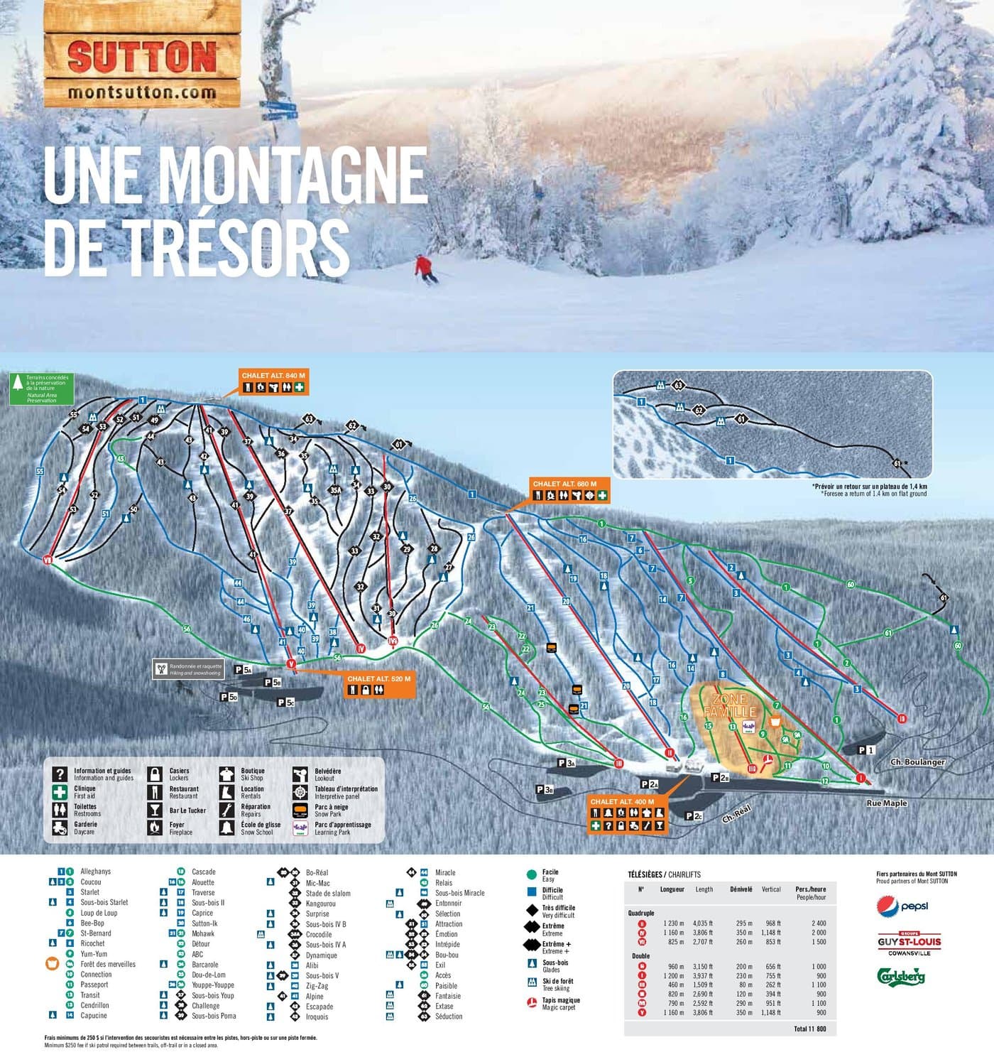 Mont Sutton Trail Map