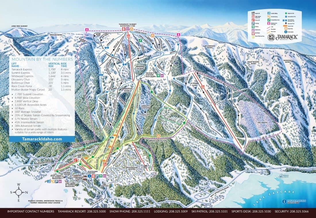 Tamarack Resort Trail Map