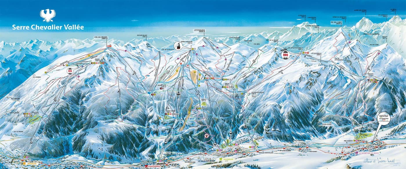 Serre Chevalier Trail Map