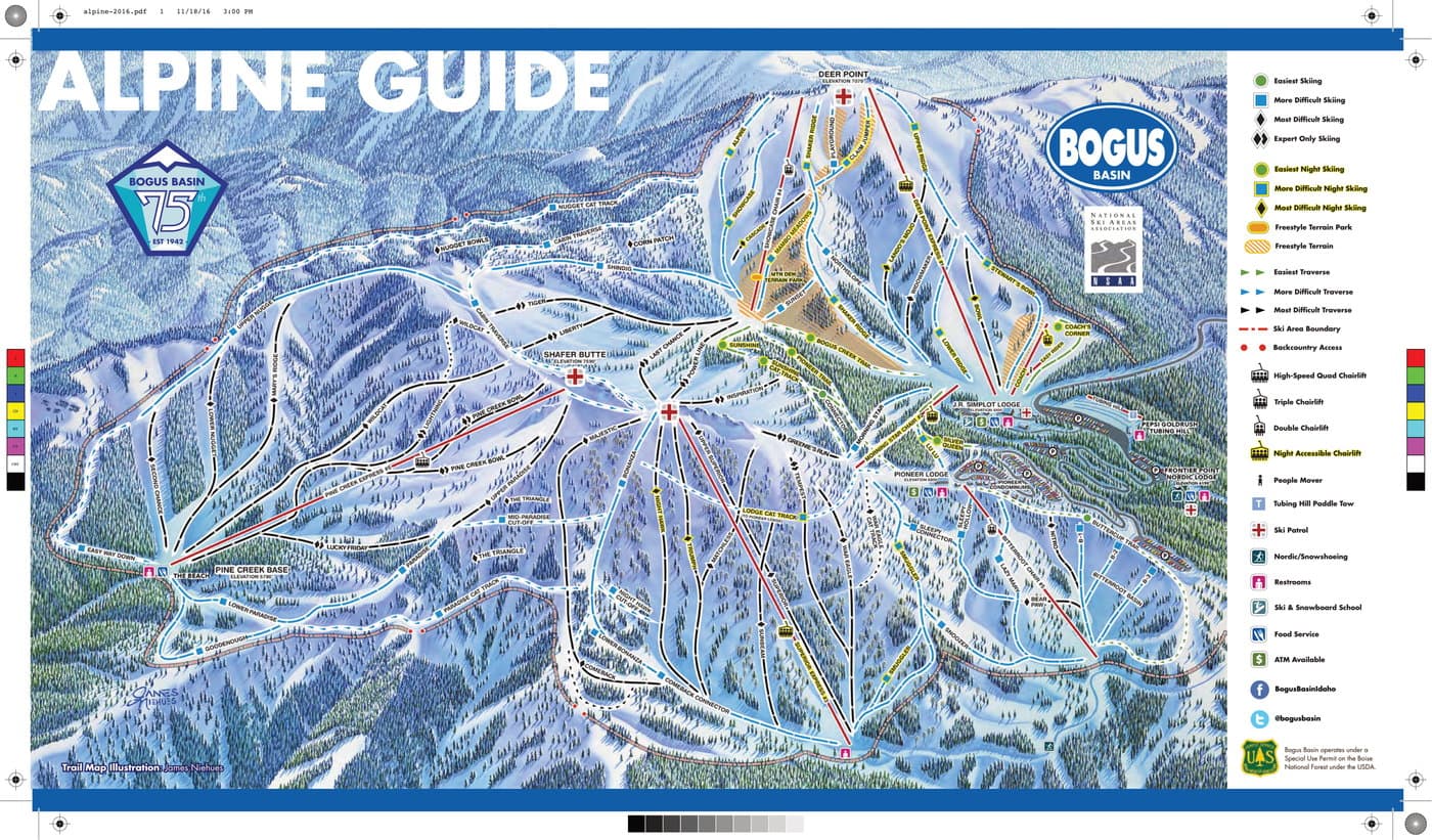 Bogus Basin Trail Map