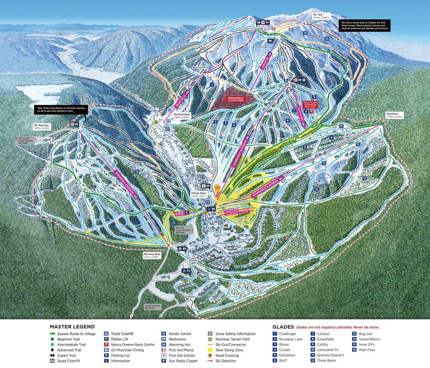 Sun Peaks Trail Map